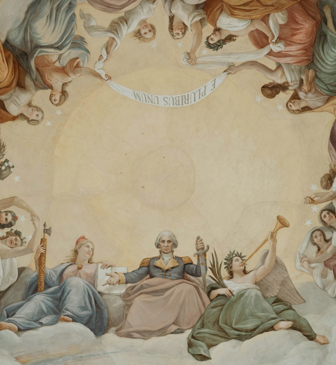 BOP compassionate release — A painting on the ceiling of a building